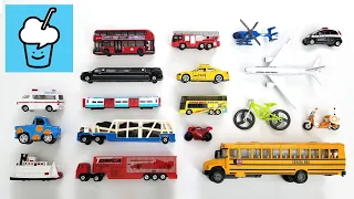 Street Vehicles Collection Tomica Siku Fire Truck Taxi Car Carrier School Bus