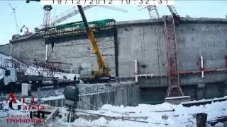 Момент самого падения крана. Falling crane. Убийство крана.