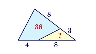 Найдите площадь треугольника на рисунке, если площадь четырёхугольника равна 36 ★ Как решать?