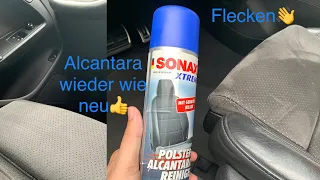 Alcantara Sitze Reinigen - Sonax Alcantara Reiniger im Test- Alcantara wieder schön sauber bekommen