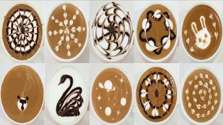 10 different latte art designs skill hack