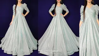 Cinderella /Party wear/gown cutting and stitching/ long dress /umbrella frock/princess dress design