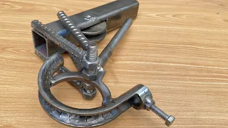 THE PIPE BENDING TOOL YOU'RE LOOKING FOR  simple DIY made from thick round iron!!