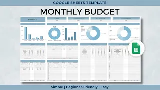 Monthly Budget Planner Template Tutorial | Google Sheets Income Expense Bills Tracker