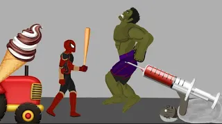 Hulk vs Spiderman Miles Morales and Granny - Drawing Cartoons 2 Animation