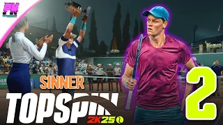 JANNIK conquista i suoi primi TITOLI ATP - TOP SPIN 2K25 - My Career #2 (Very Hard - 4K UHD)