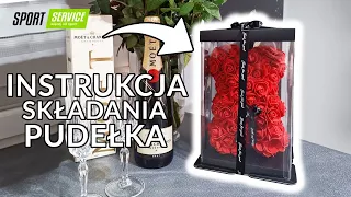 Instrukcja składania pudełka prezentowego różanego misia