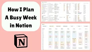 How I Plan a Busy Week as a PhD Student - Weekly Plan With Me in Notion