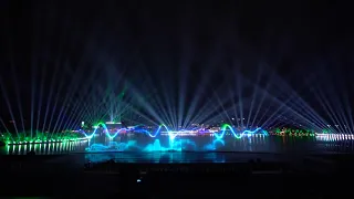 120 m water screen , the largest water screen fountain in Asia