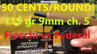 Taurus GX4 115 gr 9mm test: cheap hollow points  Fiocchi Defense Dynamics v Federal Train & Protect