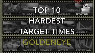 TOP 10 Hardest Target Times / Cheats in Goldeneye [Nintendo 64 Capture] Unlocking ALL CHEATS