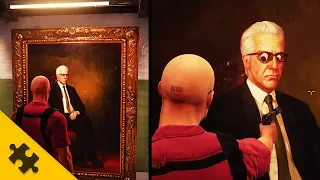 ЖИВАЯ страшная КАРТИНА! Суицид, РОК-САТАНА, ГИГАНТСКИЕ УТКИ (Пасхалки Hitman 2 Easter Eggs)