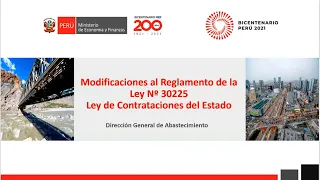 Modificaciones al Reglamento de la ley Nº30225 Ley de Contrataciones del Estado