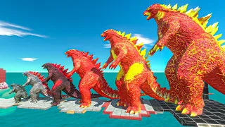 EVOLUTION of FIRE GODZILLA 2014 Size Comparison VS ICE GODZILLA + Frostbite Godzilla - ARBS