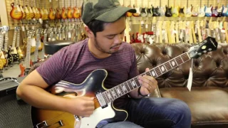 Vinnie Miranda playing our 1968 Epiphone Riviera here at Norman's Rare Guitars