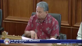 Committee / Budget Hearing - B.J.F. Cruz - DLM/CLTC/GALC - May 15, 2018 9:30 AM
