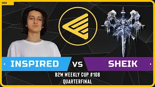 WC3 - [HU] Inspired vs Sheik [UD] - Quarterfinal - B2W Weekly Cup #108