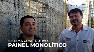 Casa em construção com o sistema Painel Monolítico - Casa de EPS (Isopor)