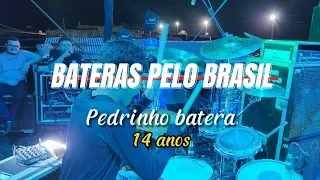 Pedrinho batera 14anos tocando com Banda Som e Louvor