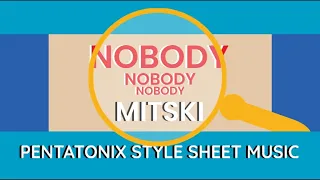 Nobody (Mitski) | Pentatonix Style (acapella sheet music)