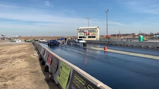 Z06 corvette racing a C6 Grand Sport with a Supercharger