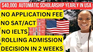 MOVE TO USA IN 2024 - Automatic $40,000 yearly in SCHOLARSHIP