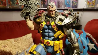 Sideshow exclusive Cable premium format statue unboxing and review.