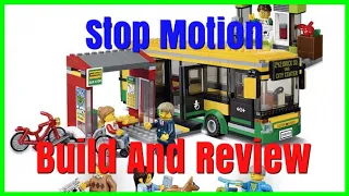 Lego City Bus Station Stop Motion Build / Review (Lego Set 60154)