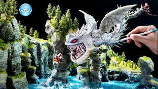 How To Make Diorama of Realistic Screaming Death in How To Train Your Dragon