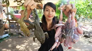 Yummy cooking frog recipe / Cooking skills / Khmer Survival Skills