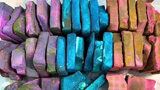 Extremely Vibrant Dyed Half GymChalk Blocks | ASMR