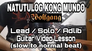 Wolfgang NATUTULOG KONG MUNDO - GUITAR SOLO Slow Guitar Video Lesson