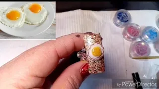 Uñas con carcara de huevo..