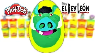 Huevo Sorpresa Gigante de PUMBA EL REY LEON ZOMBIE de Plastilina Play doh en Español