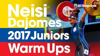 Neisi Dajomes (75kg) Full Warm Up Session 108kg Snatch 134kg C&J 2017 Junior World Champion