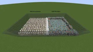 500 Iron golem VS 500 Ravager (Minecraft)