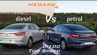 RENAULT MEGANE, DIESEL vs PETROL, Acceleration & Top Speed