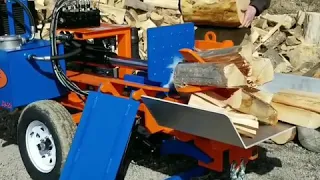 Fast Log Splitter Eastonmade 12-22 with full autocycle and 6 way wedge