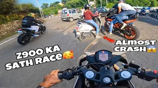 Rc390 Almost clash with scooty😱|| Hyper ride with superbike😍
