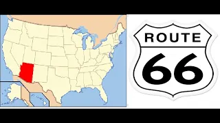 Route 66 through Valentine and near Hackberry, Arizona.  1968 Ford Torino