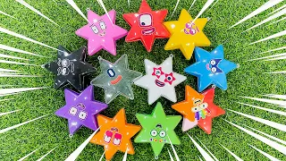 Numberblocks - Looking for Numberblocks Star  With Clay coloring!! Satisfying video