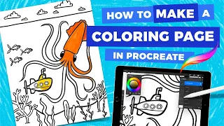 How to Make a Coloring Page in Procreate!