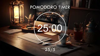 25/5 Pomodoro Timer ☕️ Relaxing Lofi, Deep Focus Pomodoro Timer, Study With Me ☕️ Focus Station