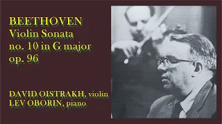 BEETHOVEN-Violin Sonata no. 10 in G major op. 96/DAVID OISTRAKH, violin/LEV OBORIN, piano