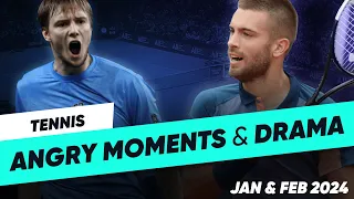 Tennis Angry Moments & Drama - January & February 2024