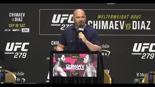 Dana White CANCELS UFC 279 Press Conference After Fight Backstage! Nate Diaz Khamzat Chimaev