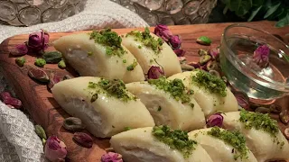 ألذ حلاوة جبن بالفستق و القشطه،جدا سهله و خطوه بخطوه.Halawet el Jibn Delicious desserts step by step