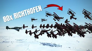 1 Stuka VS 80 Richthofen's! V135 | IL-2 Sturmovik Flight Sim Crashes