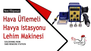 Hava üflemeli havya istasyonu BAKU 878 L 2 Türkiyede ilk videosu. SMD Rework station soldering iron