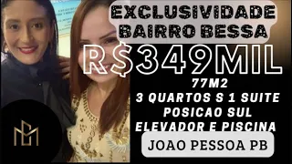 R$349mil Prédio com elevador e piscina , apartamento com 3 quartos no Bessa LOUCURA 👆🏻